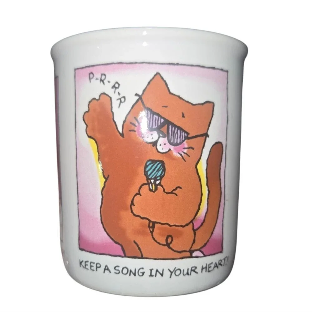 Vintage Hallmark Mug Mates White Ceramic Mug With Cats